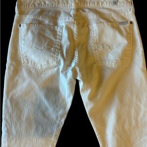 7 For All Mankind Women's White Josefina Skinny Boyfriend